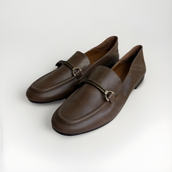 Patricia Nash Leather Loafers Flats Brown Women's 8M Designer Quiet Luxury - Picture 1 of 8